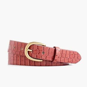 Jcrew Embossed Croc Leather Belt